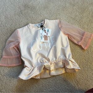 NWT Pink “Cutie” Girls Top 24 months